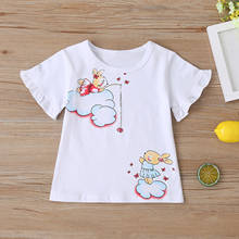 Camisetas con estampado de conejo de dibujos animados para niños y niñas, Tops con estampado de dibujos animados para el día de Pascua, camiseta de manga corta 2024 - compra barato