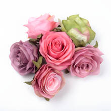 1pcs/lot Large 8cm Artificial Silk Rose Flower Heads For Wedding Home Decoration Christmas Handmade Craft DIY Flower Wall 2024 - buy cheap