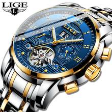 Relogio Masculino LIGE Mens Watches Top Brand Luxury Automatic Mechanical Watch Men Full Steel Business Waterproof Sport Watches 2024 - buy cheap