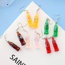 Mini Drink Bottle Drop Earrings For Women Girl DIY Handmade Korean Creative Unique Dangle Earrings Jewelry Accessaries 2024 - buy cheap