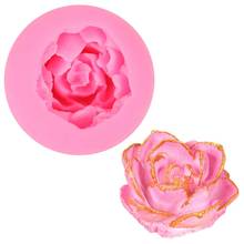 Rosa forma de flor silicone sabão moldes para o sabão que faz a decoração do bolo fondant molde fontes aromaterapia molde de gesso 2024 - compre barato