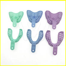 Suporte dental colorido dos dentes dos materiais plásticos das bandejas da impressão de 6 pces 2024 - compre barato
