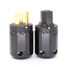 10 pairs New Brass P-029 US Power Plug & C-029 IEC connector (Black) 2024 - buy cheap
