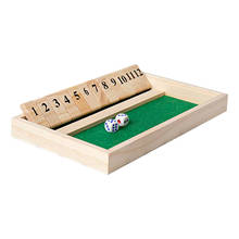 Shut The Box Wooden Board Dice Game with 12 Numbers  Tabletop Traditional Games Indoor Play Fun Game Entertainment 2024 - buy cheap