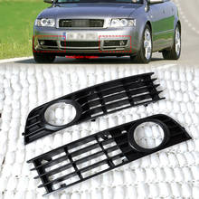 2 pçs grade preta do carro frente esquerda & direita inserir pára-choques luz de nevoeiro grade malha protetora apto para audi a4 b6 2002 2003 2004 2005 2024 - compre barato