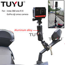 TUYU-Soporte de cámara para bicicleta y motocicleta, accesorio de montaje en espejo para manillar, de Metal, para cámaras de acción Insta 360 ONE X R GoPro 2024 - compra barato