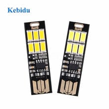 KEBIDU 6 LED Night Lights Adjust Brightness Finger Touch Lamp Dimmer Mini Pocket Card USB Power for Power Bank Computer Laptop 2024 - buy cheap