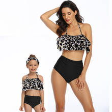 2020 Family Matching Swimsuit Mother Daughter Bikini Swimwear Women Children Kid Beach Womens Swim Wear Tankini Maillot De Bain 2024 - buy cheap