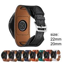 Correa de cuero genuino para reloj Samsung Galaxy, pulsera de repuesto de 22mm, 46mm y 42mm, Gear S3, amazfit bip, 2/3 2024 - compra barato