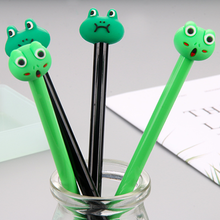 Caneta tridimensional frog, caneta gel kawaii, material de escritório, escolar, estudantes, coreia, preta de assinatura de tinta, caneta de escrita escolar 2024 - compre barato