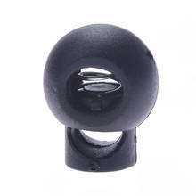 Rope Cord Locks 10pcs Clip Ends Round Ball Shape Luggage Lanyard Stopper Sliding Black Plastic Hole Drawstring Locks Cordloc &xw 2024 - buy cheap