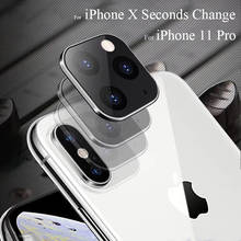 Modified Sticker Camera Lens Seconds Change Cover For iPhone X XS MAX To Fake Camera For iPhone 11 Pro Max Glass Protector 2024 - buy cheap