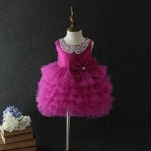 Aniversário do bebê vestidos tutu roxo em camadas casamento princesa vestidos 2021 roupas de bebê de 1 2 3 4 5 anos de idade 184028 2024 - compre barato