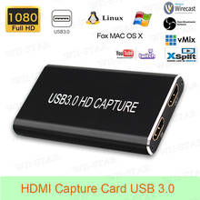 HDMI карта захвата USB3.0 1080P HDMI в USBC Тип C видео конвертер для Mac Windows Linux Os X запись игр 2024 - купить недорого