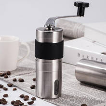 Kitchen Tool Grinders Silver Coffee Grinder Mini Stainless Steel Hand Manual Handmade Coffee Bean Burr Grinders Mill 2024 - buy cheap