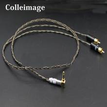 Colleimage Hifi Gold plated 90 degree 3.5mm to 2 RCA Jack socket Nordost Odin Siver-plated Audio Aux Cable 2024 - buy cheap