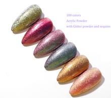 Polvo acrílico brillante para manicura, varita de extensión de 1KG, mezcla de purpurina, 180 colores, R4001-R4030 2024 - compra barato