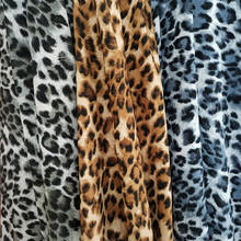 Leopard Fabric Skirt Chiffon Stretchy Fashion Shirts cloth Fabric Colorful Classic Material 2024 - buy cheap