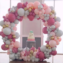 Латексные шары 5-18 дюймов, новогодний декор, белый, розовый, воздушные шары, валентинки День рождения, воздушные шары 2024 - купить недорого