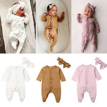 Infant Kids Baby Boy Girl Footies Bodysuit Pyjamas Sleepwear Clothes Casual Long Sleeve Autumn Winter Baby Clothing 2024 - buy cheap