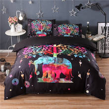 Illucity boho elephant duvet/doona cover fashion bedding set king queen double twin size 2024 - buy cheap