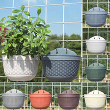 Vaso de parede para pendurar, planta, vaso de flores, cesta de vime, jardim, casa, varanda, quintal, suporte de jardim 2024 - compre barato