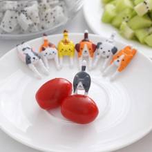 7 Pcs Mini Fruit Forks Kids Cute Animal Food Fruit Picks Forks Lunch Box Toothpick Lunches Party Tableware Decor 2024 - buy cheap