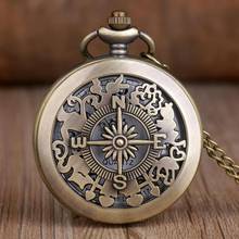 Antique Bronze Hollow Quartz Pocket Watch Vintage Men Women Pendant Necklace Clock Gifts Fob Watch 2024 - buy cheap