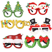 Decoraciones navideñas para adultos y niños, juguetes de Papá Noel, muñeco de nieve, cornamenta, gafas decorativas de Navidad 2024 - compra barato