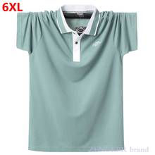 Summer new polo plus size lapel T-shirt men cotton loose fat guy short-sleeved t-shirt 6XL 5XL polo shirt men 8xl  7xl 6xl 2024 - buy cheap