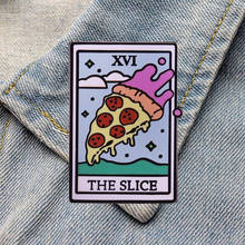 DZ721 Pizza Tarot Card Enamel Pin Brooch Backpack Collar Hat Badge Women Men Lapel Jewelry Gifts 2024 - buy cheap