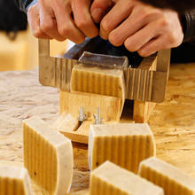 Cortador de sabão madeira dura, cortador de aço reto ondulado, ferramenta para fazer sabão diy 2024 - compre barato