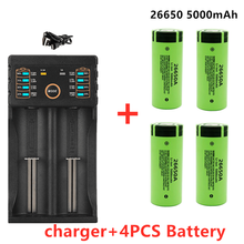 100% New Original high quality 26650 battery 5000mAh 3.7V 50A lithium ion rechargeable battery for 26650A LED flashlight+charger 2024 - buy cheap