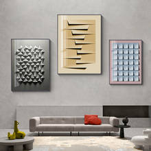 Nordic Minimalism Solid Geometry Posters and Prints Light and Shadow Origami Art Canvas Painting Wall Art for Living Room Decor 2024 - buy cheap