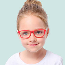 Гибкие детские оптические очки, гибкие цельные безопасные очки, простые зеркальные силиконовые очки с защитой от синего света, оправа для о... 2024 - купить недорого