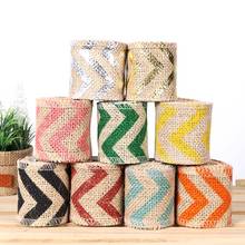 2M 6cm Jute Burlap Hemp Ribbon Lace Vintage Rustic Wedding DIY Decoration Christmas Gift Wrapping Festival Home Party Craft 2024 - buy cheap