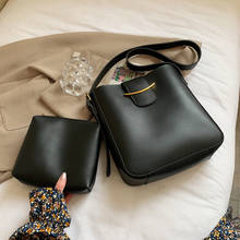 2pc/sets Women Leather Handbags Large Capacity Tote Bags Female Sac Female Leather Shoulder Bag Bucket Crossbody Bag Bolsas New 2024 - buy cheap