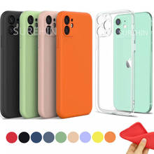 Capa macia para apple iphone 12 mini, capa transparente, roxo, verde e vermelho, lente de câmera, capa de silicone para iphone 12 mini case 2024 - compre barato
