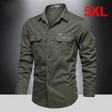 2021 Spring Summer Thin Jackets Men Military Jacket Buttons Fashion Casual Solid Color Outwear Male Plus Size 5XL Tops HA089 2024 - buy cheap