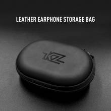 KZ Earphone Bag High Quality Headphone Bag PU Leather Portable Headphone Storage Box Dustproof Waterproof Earphone Accessories 2024 - buy cheap