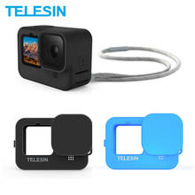Telesin Silicone Case Go Pro 9 Housing Frame Lens Cap Adjustable Handle Wrist Strap For Gopro Hero 9 Black Camera Accessories 2024 - buy cheap