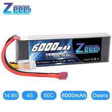 Zeee-batería Lipo de 14,8 V, 60C, 6000mAh, Plug 4S Deans, para avión de control remoto, FPV, barco, coche, camión, helicóptero 2024 - compra barato