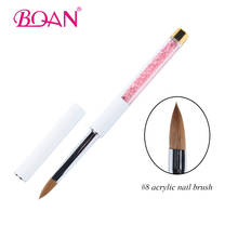 Bqan-pincel para arte de unha, 8 #, rosa, strass, 5 peças, arte de unha, com pincel dourado, base acrílica, kolinsky, strass, também, arte de manicure 2024 - compre barato