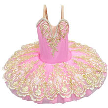 Vestido de Ballet profesional para niña y mujer, tutú rosa de pluma de Lago de cisne, bailarina, 2020 2024 - compra barato