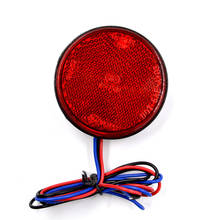 Reflectores LED para motocicleta ATV, luces de advertencia laterales para camión, Reflector redondo para Moto, luz trasera de señal de freno 2024 - compra barato