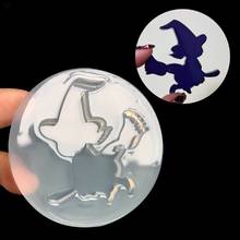 Halloween Witch Pendant Mold Epoxy Resin Silicone Mold Jewelry Making Accessories 2024 - buy cheap