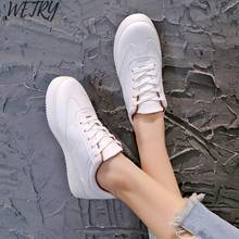 Novo 2019 Primavera outono Respirável Sapatos Confortáveis Mulheres Flats de Couro Macio Marca de Moda Casual das Mulheres Sapatos Brancos 2024 - compre barato