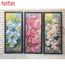 FATCAT Abstract White pink flower Large Diy Diamond Painting Full square round drill 5d Diamond Embroidery Mosaic Decor AE2242 2024 - buy cheap