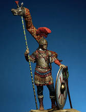 Resin Figure  1/24  75mm ancient  warrior stand with shield   (WITH BASE ) Model Unassambled Unpainted  Figure Building Kit 2024 - buy cheap