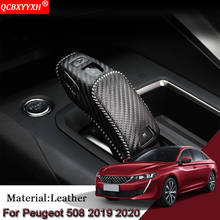 Funda de cuero para transmisión automática de coche, accesorios para Peugeot 508, 2008, 2019-2020, 3008, 4008, 5008, 2016-2019 2024 - compra barato